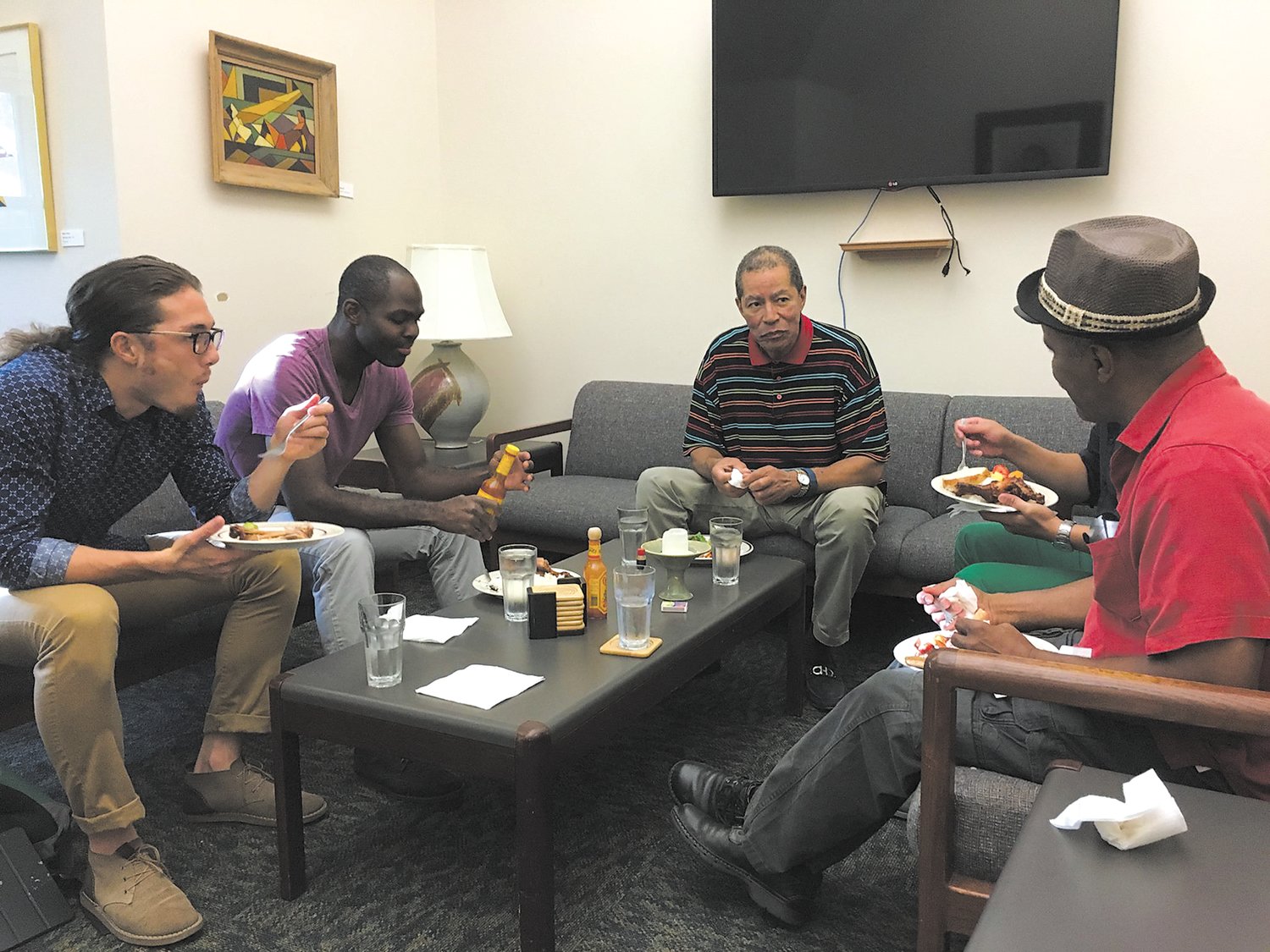 People find common ground when they come together over a meal and conversation, according to Russel Balenger, who leads The Circle of Peace gatherings in order to promote racial healing and stop violence. (Photo submitted)