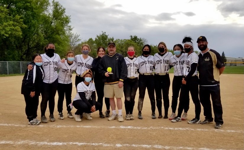 The Como softball team’s victory on May 14 was the 400th win of John Fischbach’s coaching career.