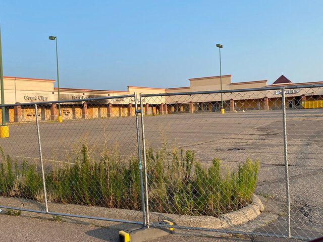 The Midway Shopping Center on Aug. 9, 2021.