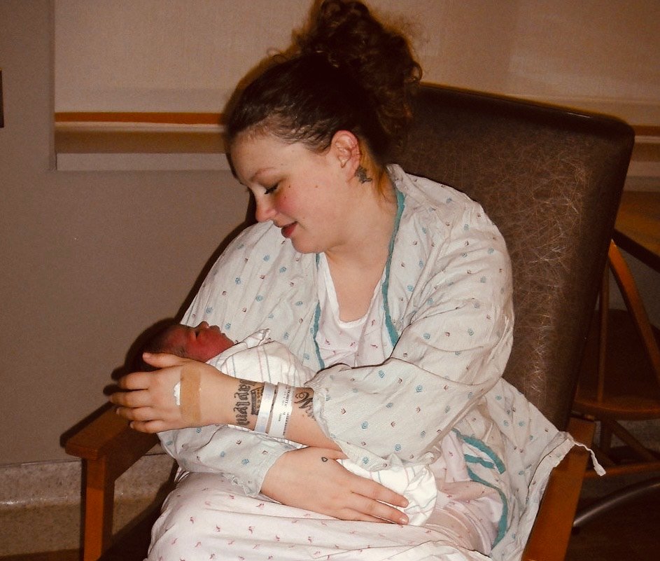 Brittany Seaver holds her newly born infant. She used the doula services in 2011 when the program was quite new, and is now a doula herself.

“You have no choice of where you go or how much medical care you receive. You feel like 
you are not 
heard or 
respected,”
said Seaver.
(Photo submitted)
