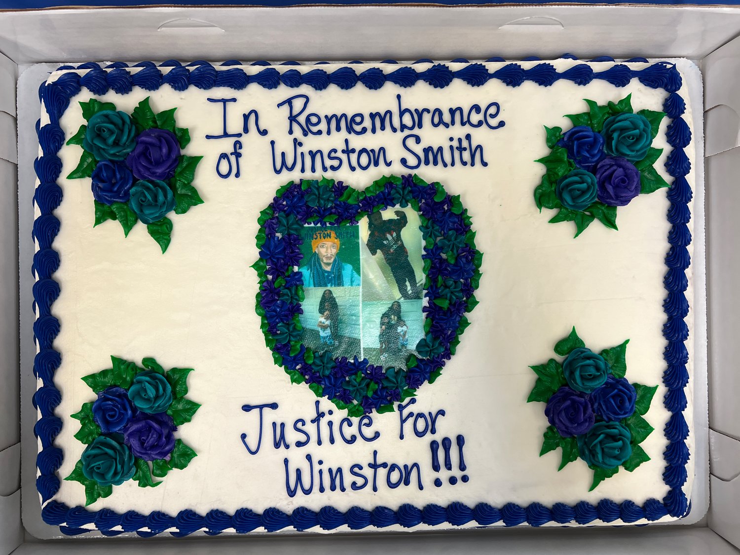 A cake made in remembrance of Winston Smith.