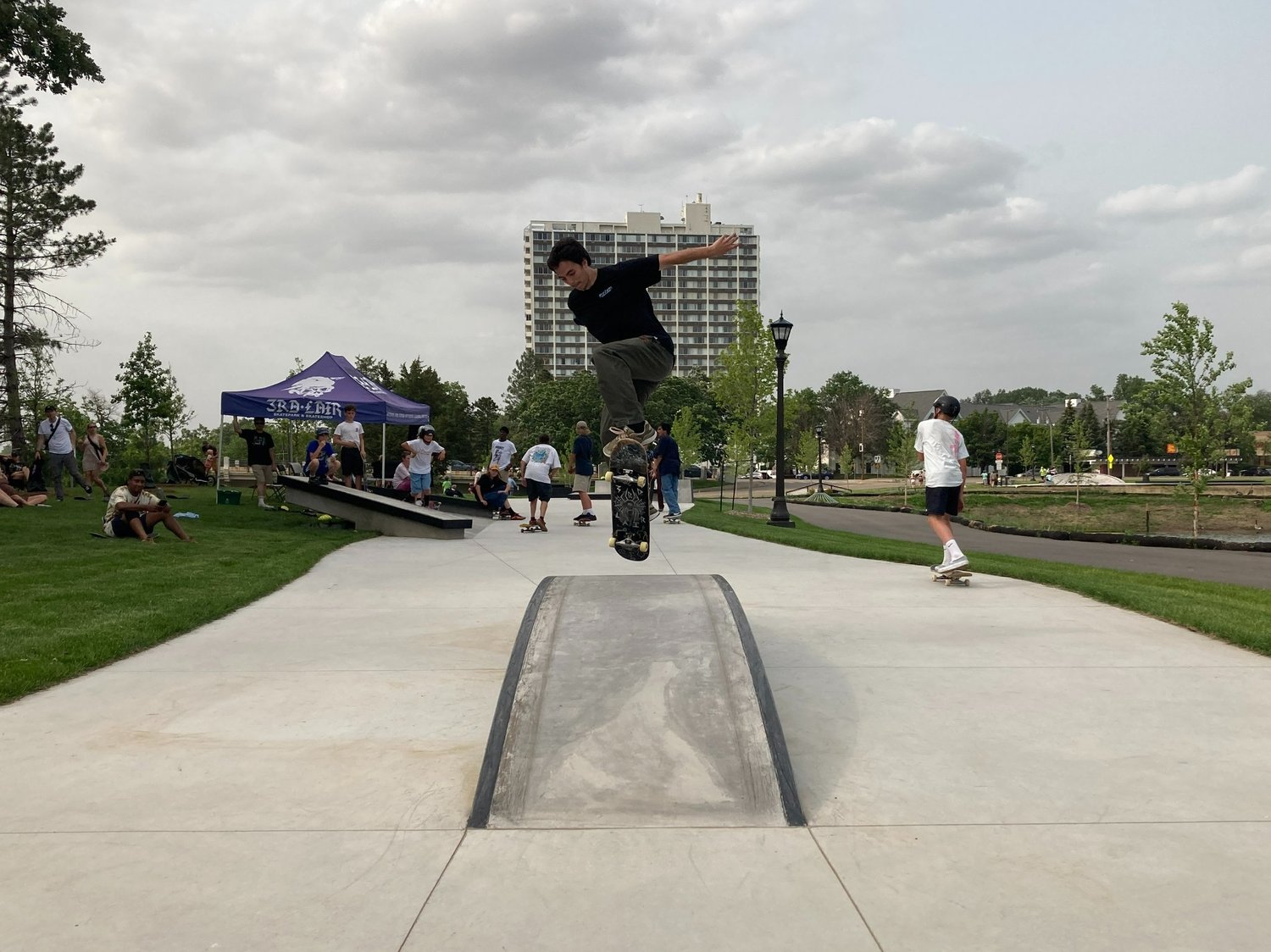 On June 14, the new skate park and skater trail at Highland Bridge officially opened. (Photo courtesy of Saint Paul Parks and Recreation)