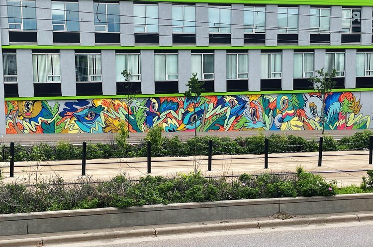 A mural by Rodrigo Onate has been added to the north wall at Northwest Packaging, Inc. at 1996 University Ave. W. The closing party for this year’s Chroma Zone is Oct. 1. (Photos courtesy of CEZ)