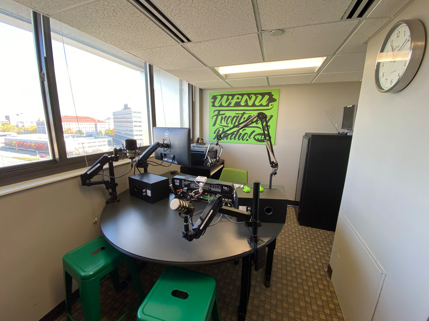 The WFNU office suite in the Capitol Ridge Building (Photo by Tesha M. Christensen)