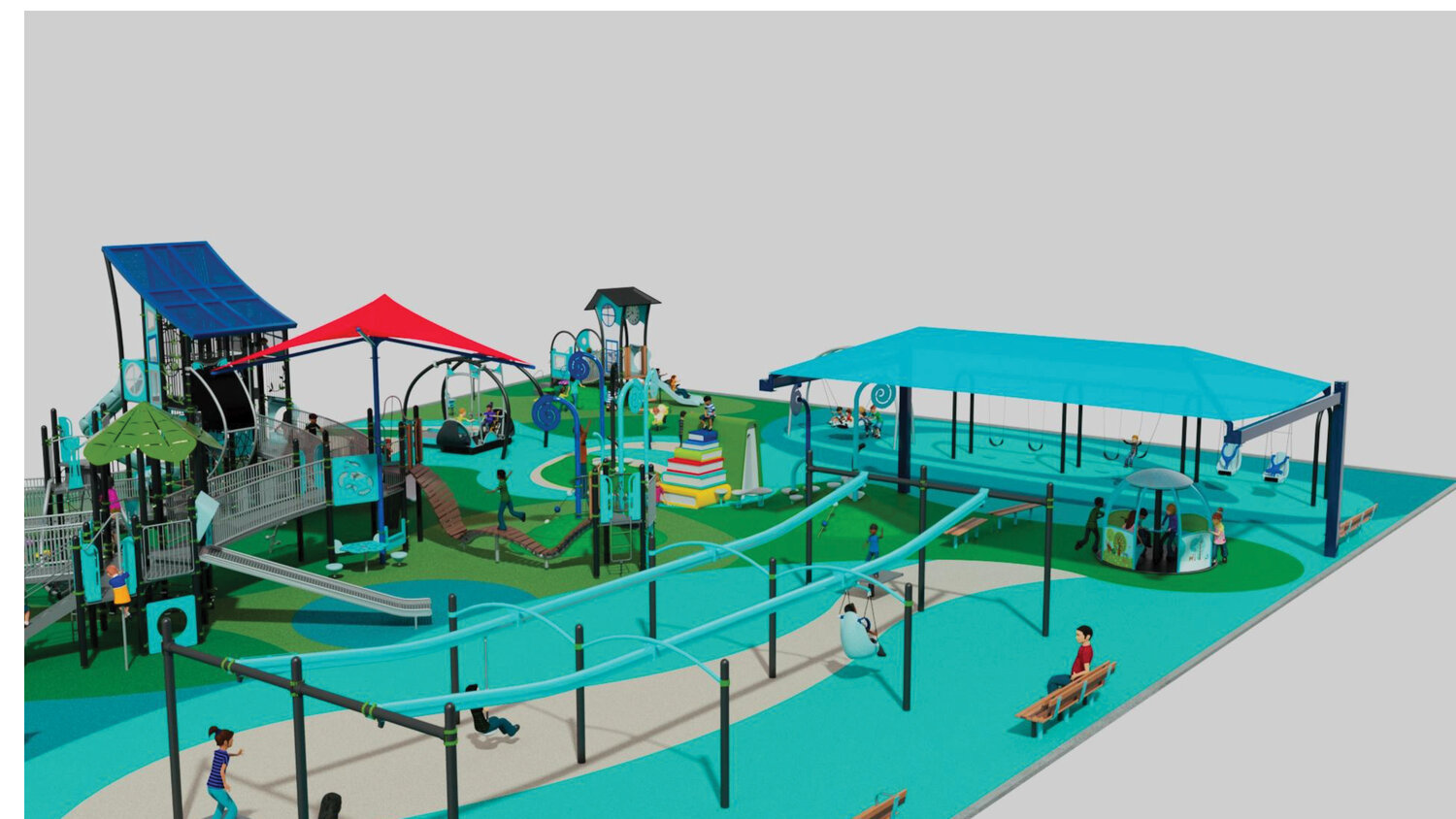 A playground “with a Minnesota twist” is planned for east of the soccer stadium.