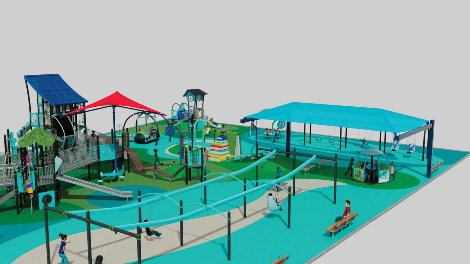 The fully inclusive playground was designed by Landscape Strucures, and will be the first of its kind in St. Paul.