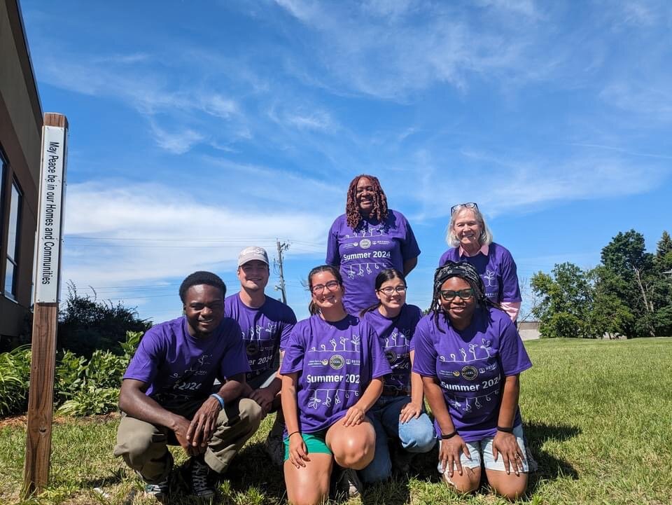 Urban Farm and Garden Alliance workers this summer include: Respect Djunga, Preston Meyers, Caris Worsham, Dr. Claudia May, Megan Hayton, Sharí Cueto, and Megan Phinney. (Photo submitted)