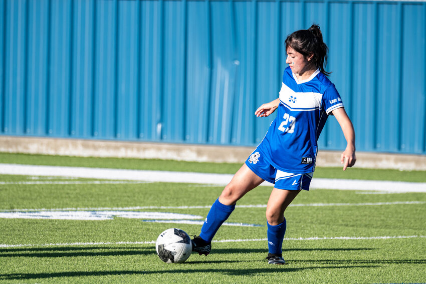 DANA NIEVES scored three goals in a non conference contest against Crossett.