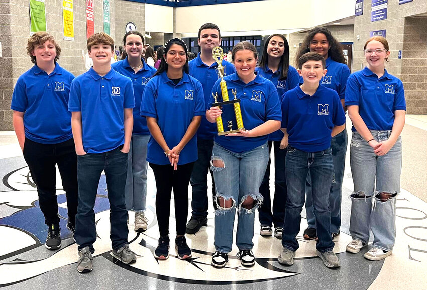 Front row: Mason Scogin, Gia Weier, Mary Richie Groves, and Jack Wagner
Back row :  Tristan Halley, Sadie McDuffie, Zade Sanderlin, Jessica Meier, Madi Fox, and McKenley Bryant