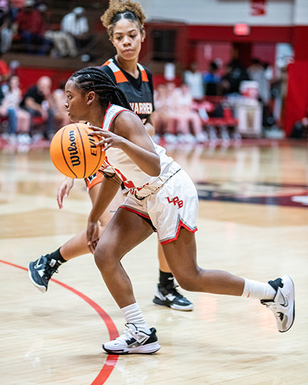KAIYA WILLIAMS scored in double-digits on the road at Camden Harmony Grove, scoring 13 points in the Lady Pirates second conference win of the season.