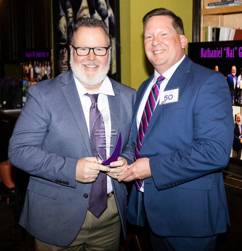 Pictured is (left to right): Nat Grubbs, and Brian Odom. Mr. Odom currently serves as the Vice-President of the Arkansas Chapter of the American Physical Therapy Association.