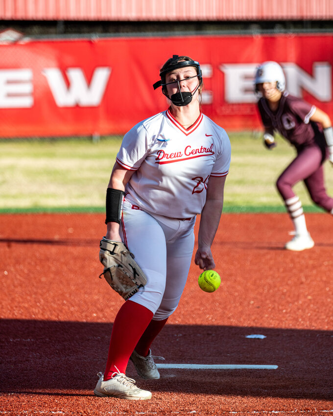 BAILEY CHAPMAN heads towards first against Crossett. Chapman had two walks in the contest.