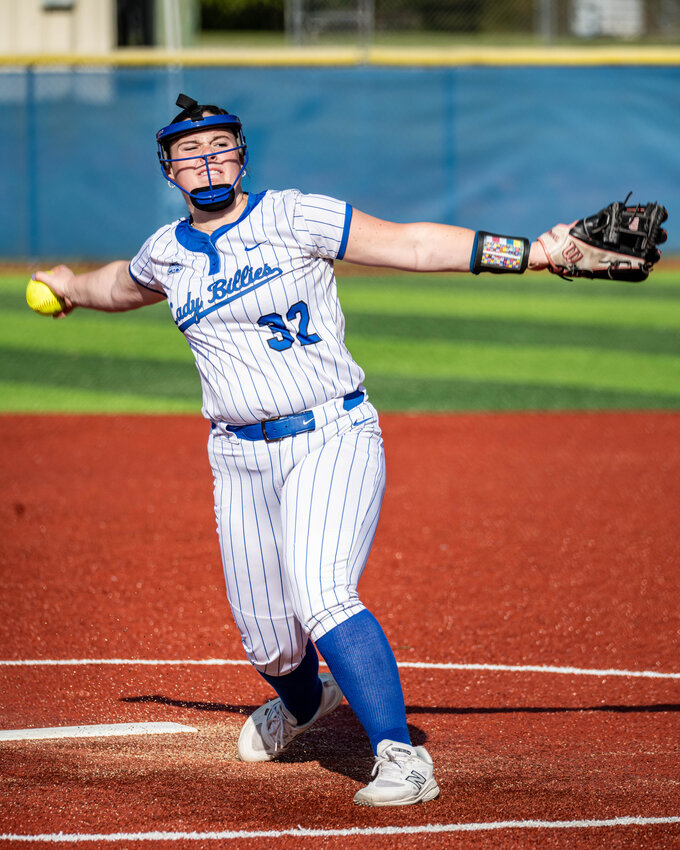 KILEY LANE Would connect for the first double of their contest against DeWitt. Lane would score the first run of the contest on an RBI groundout by Bliss Becker.