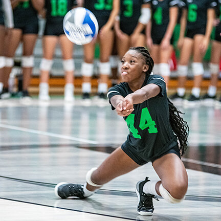 JORDAN WEHR a Freshman from Frisco, Texas, ranked in the top three in digs for UAM to begin the Blossom Classic.