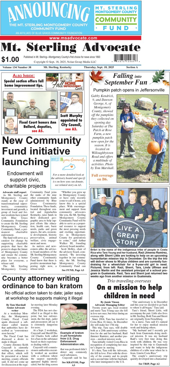 Mt. Sterling Advocate, September 18, 2025 The Mt. Sterling Advocate