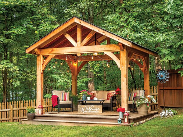 Today’s modern porch experience is a beautiful shade structure!