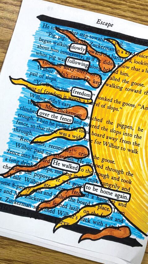 In her Black Out Poetry workshop, local artist/educator Nancy Taylor will teach participants how they can reveal poems by blacking out parts of printed materials.