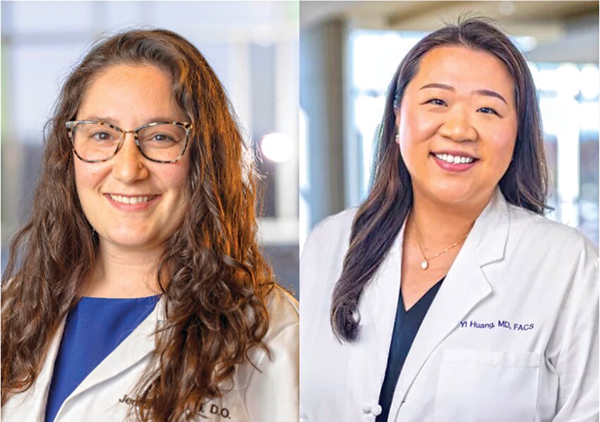 (From L-R) Jenna L. Mancinelli, DO, MS,  Yi Huang, MD.