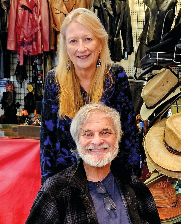 Fred Eisen and Sharon Flanagan in the shop.