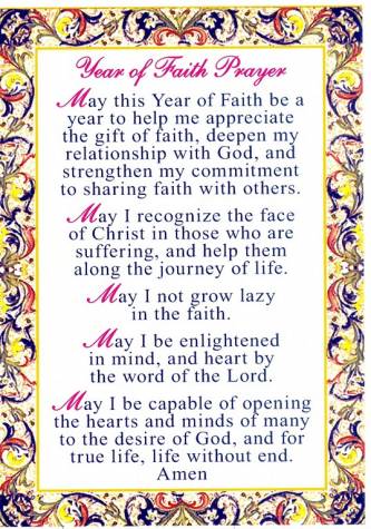 YEAR OF FAITH PRAYER