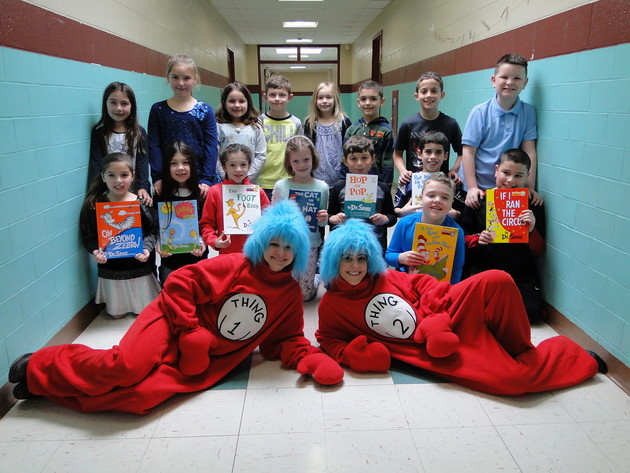 Happy Birthday Dr. Seuss - Students in Mrs. Bush and Miss Torcato&rsquo;s  third grade classroom explored the many works of Dr. Seuss.  These teachers got right into character encouraging the students to write their own books fashioned after the literary legend.