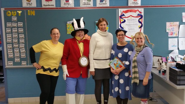 5th Grade teachers on Character Day