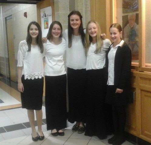 Sarah Arnold, Ashley Damon, Bella DeCilio, Emma DePalo, and Meghan Reed for representing Beckwith Middle School in the Junior SEMSBA Music Festival