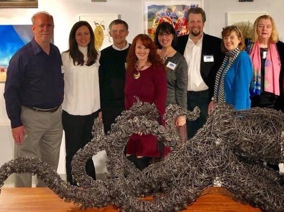 Several SAN members, some pictured here, are participating in this first of its kind exhibit, running through February 22