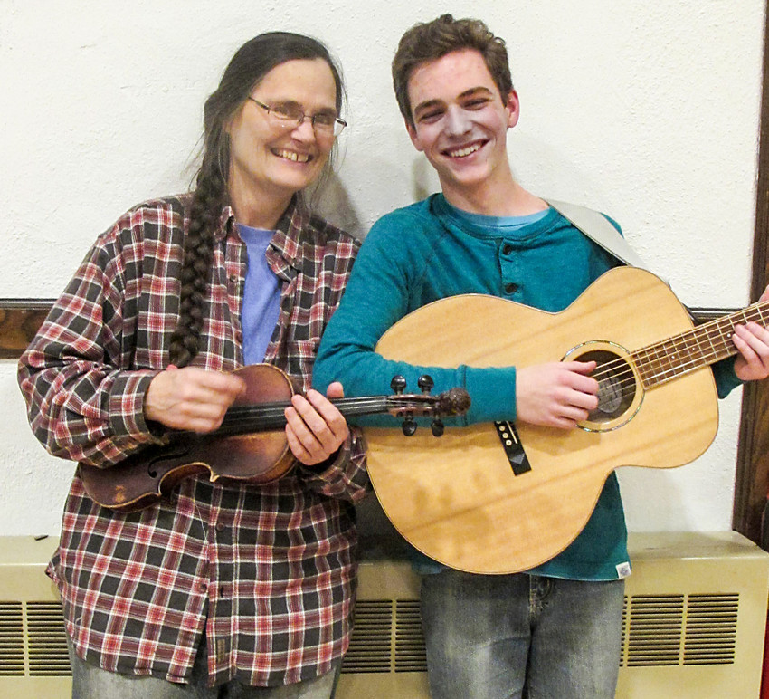 Amy Larkin and Benjamin Foss perform at the Rehoboth contra dance on Friday, February 22