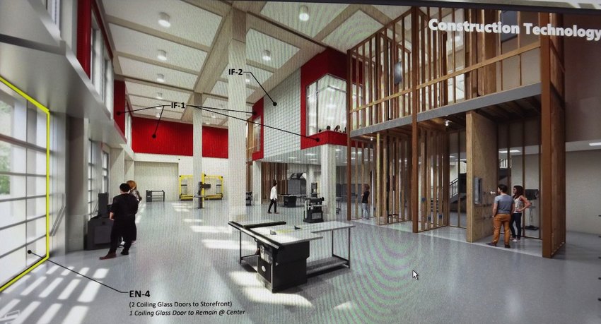 New EPHS rendering of Construction shop class