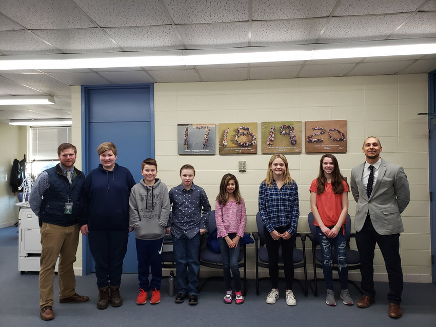 Winners of the PTSA Reflections Contest with Mr Shea and Mr Pirraglia.