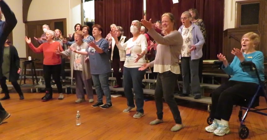 Harmony Heritage women&rsquo;s a cappella chorus rehearses on Tuesday nights at St. Paul&rsquo;s Episcopal Church in Pawtucket.