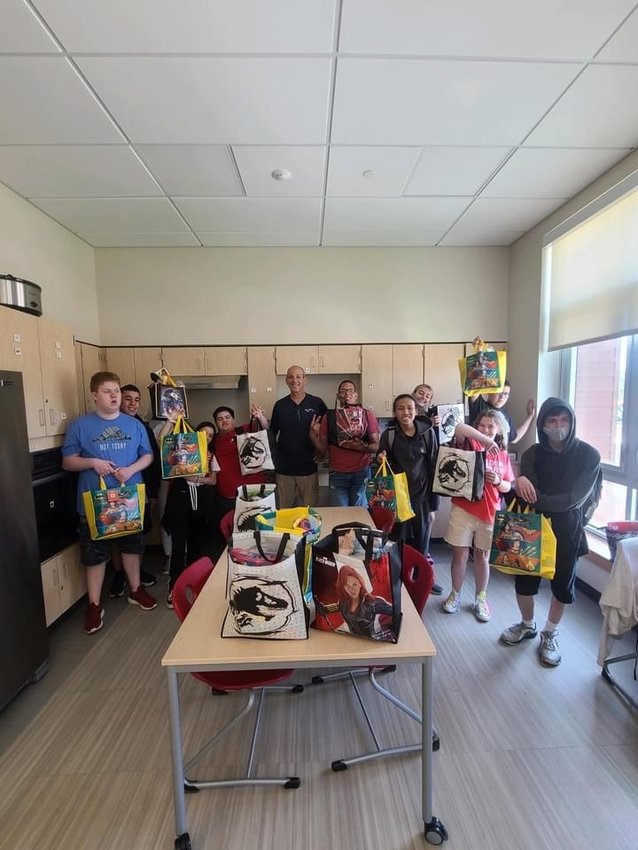 Mrs. Kristin Carreiro&rsquo;s East Providence High School class participated in a Hope &amp; Faith Drive Kindness Project on 5/23/22.   They set up stations with items that they placed in Kindness bags to be distributed to the community.