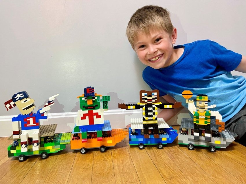 Martin Elementary School student Nolan Hurd and his Boston Duck Boat Lego design