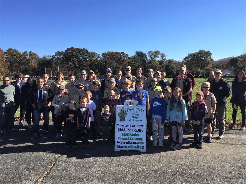 In November 2021, scouts and parents from BSA Troops 1 &amp; 9, and Cub Scout Pack 88, worked hard to collect over a thousand pounds of food for Doorways Food Pantry to supplement holiday tables. This year&rsquo;s collection is set for November 5 in Seekonk and Rumford.