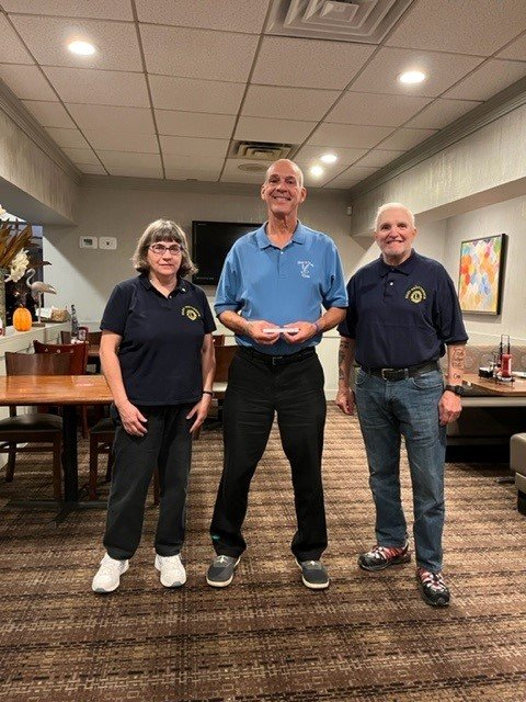 East Providence Lions members with Carl from Left to Right:  Carol Wood, Carl Sweeney and Henry Caparco