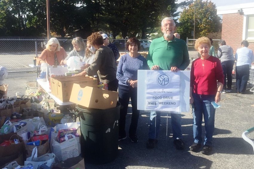 The St. Vincent de Paul Society of Our Lady of Mt Carmel church conducted a food drive for the benefit of the food pantries in Seekonk and Rehoboth.