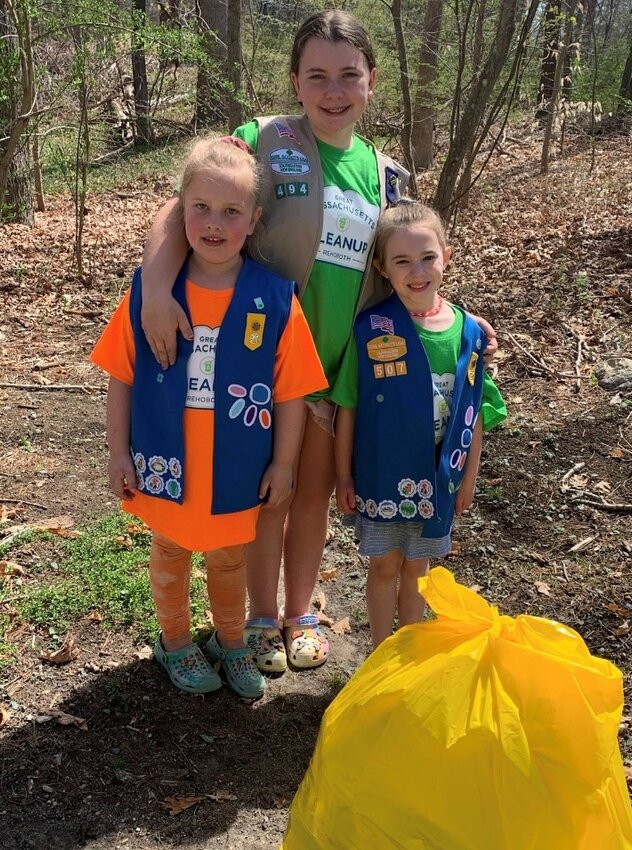 Girls from Rehoboth Girl Scout Troops 494 &amp; 507 picked up an entire bag of trash in efforts to &ldquo;Keep Rehoboth Beautiful&rdquo;. They will keep up their efforts all month long!