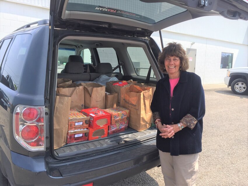 Ruth Casino of Grace Community Chapel drops off a carload of groceries to Doorways every few weeks.