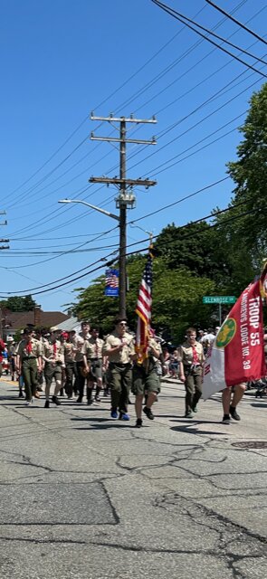 Troop 55 at the Memorial Day Parade in East Providence.