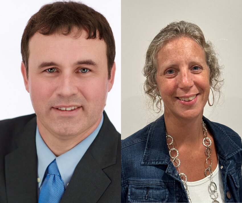 Dr. Ryan McGee (left) has been selected as the district's new school business administrator, and Trisha Leary has been selected as the new director of technology and digital learning. (Photo courtesy Seekonk Public Schools)