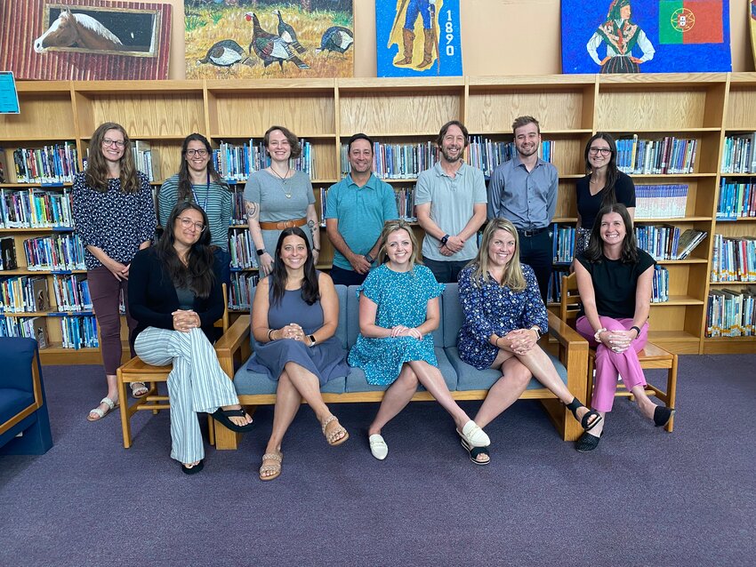Back row from left: Isabel Given, Margaret Hack, Danielle MacKenney, Daniel Snizek, David Flaxman, John Doorley and Kaya Flanagan. Sitting from left: Felicia Sollitto, Taylor Dudley, Madison Rodgers, Miranda Laughlin and Meredith Rockett. Not pictured Timarie Malo.