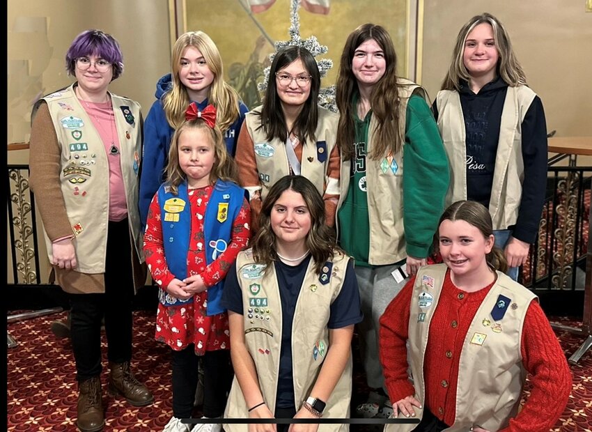 Rehoboth Girl Scout Troop 494 enjoyed a Magical Cirque Christmas show at the Vets in Providence.