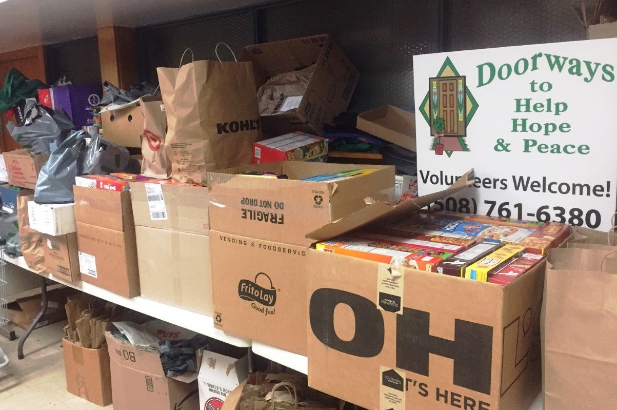 Hurley Middle School Food Drive Fills Shelves at Doorways Food Pantry