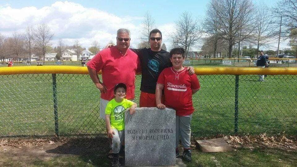 Special baseball family at Rodericks Field