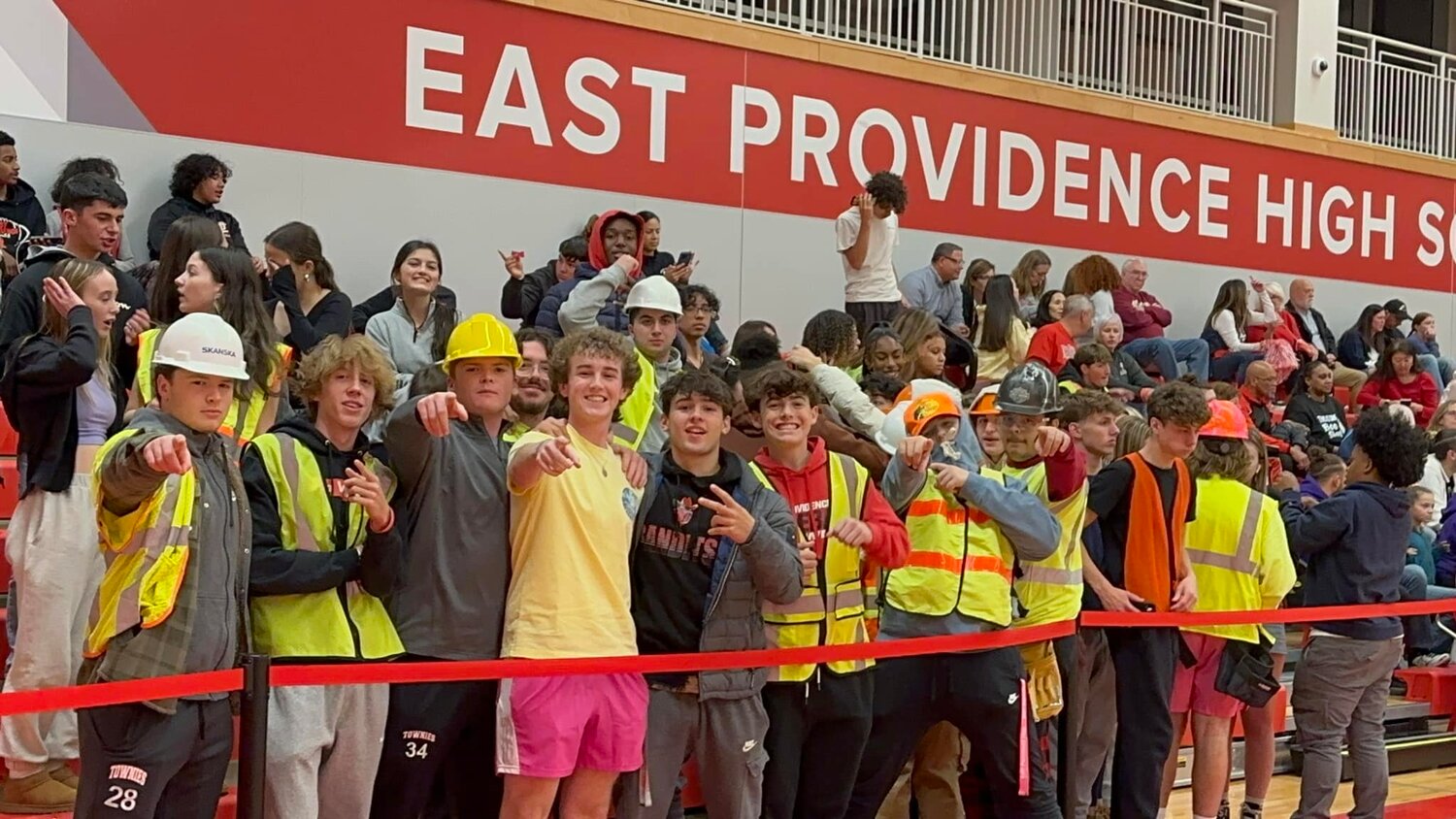 The HERD at volleyball quarterfinals November 2nd. Construction worker theme