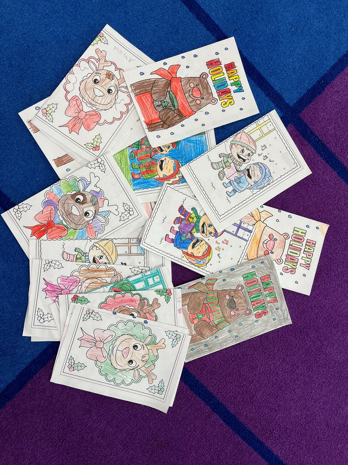 - Orlo Avenue students decorated Holiday cards for RI Operation Holiday Cheer.  These cards will be going overseas to military personnel who can't be home for the holidays.
--