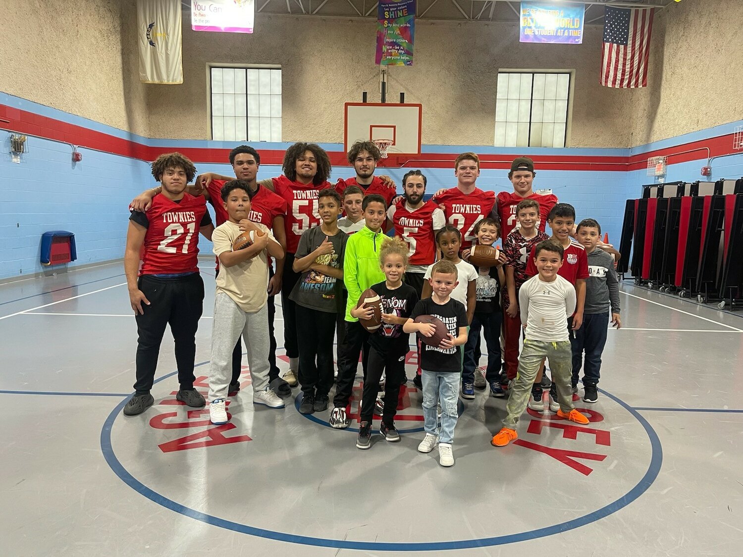 Students who had perfect attendance were given the chance to play football with members of the EP Football team!