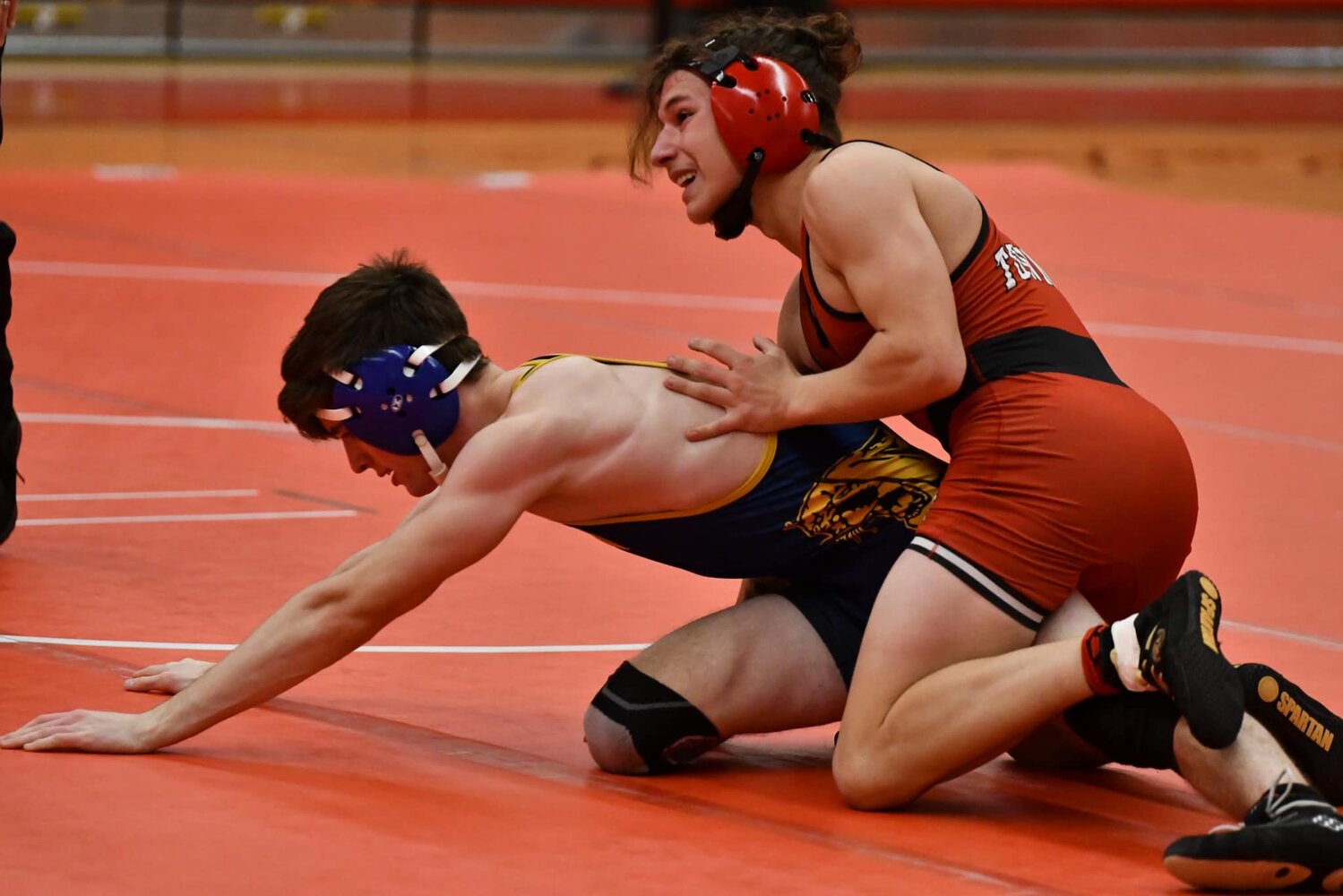 Charlie Phillips of EP picking up another win this year in his match with North Providence. Tania Philips photo