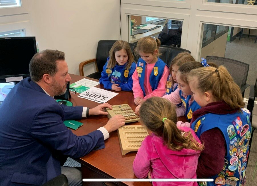 Rehoboth Daisy Girl Scout Troop 507 enjoyed a tour of Citizens Bank in East Providence. The girls learned about the banking system and the importance of saving money.